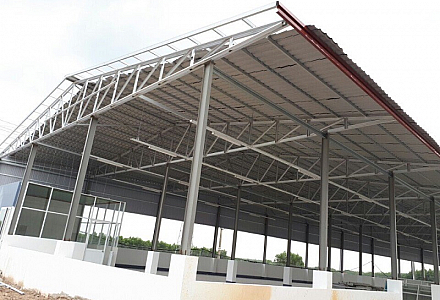 The designing process of industrial building and factory steel structures